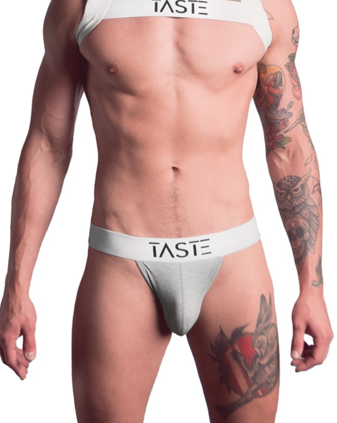 TASTE | Signature Jockstrap Grey on White