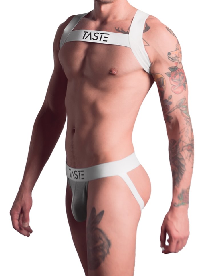 TASTE | Signature Jockstrap Grey on White